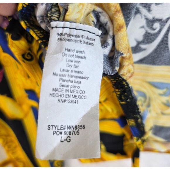 Timing Long Sleeve Rear Tie Baroque Crop Top L Vintage Designer Aesthetic Angel - Picture 4 of 9